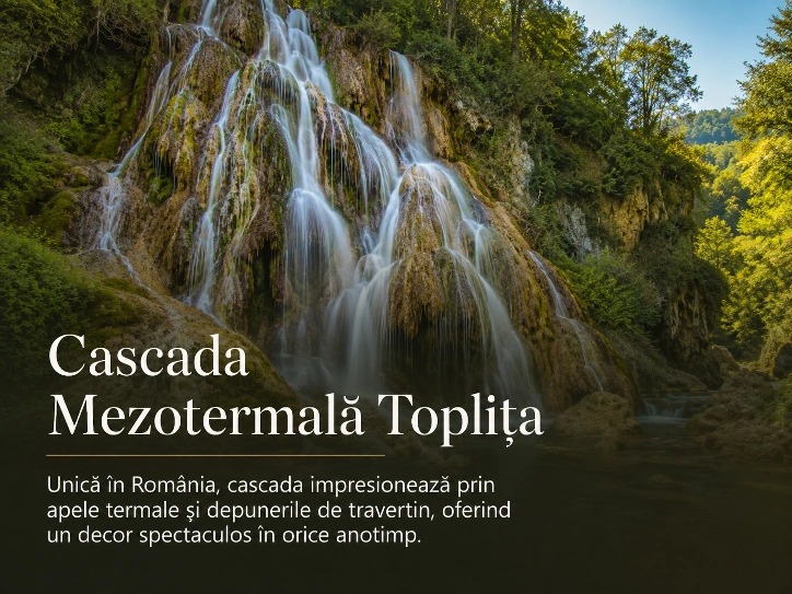 Cascada Mezotermală Toplița — atracție turistică lângă Meștera 9